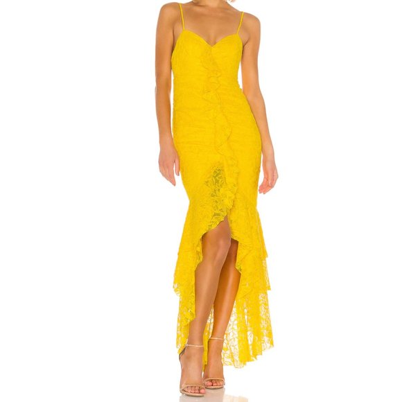 NBD Rosaleen Gown Bright Yellow Size XS NTW - Picture 1 of 15